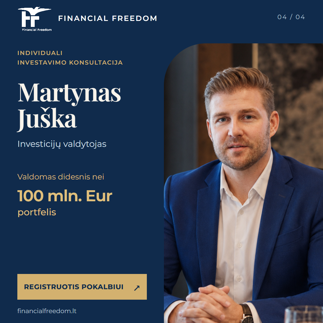 Martynas Juška, investicijų valdytojas. Valdomas didesnis nei 100 mln. Eur portfelis. Registruotis pokalbiui.