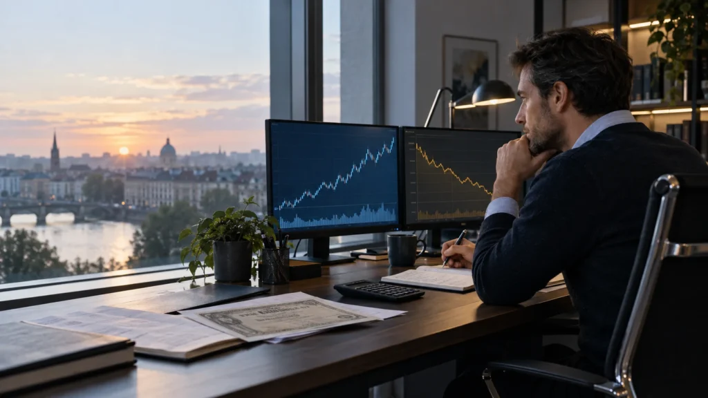 Analitikas vertina JAV obligacijų pajamingumus ir akcijų rinką / Analyst reviews US Treasury yields and equities.